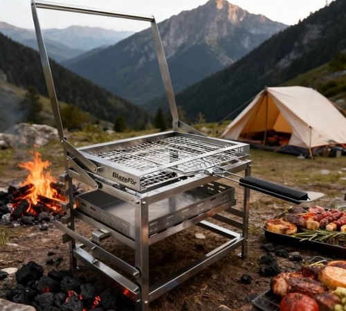 Barbecue carbone pieghevole - barbecue, a